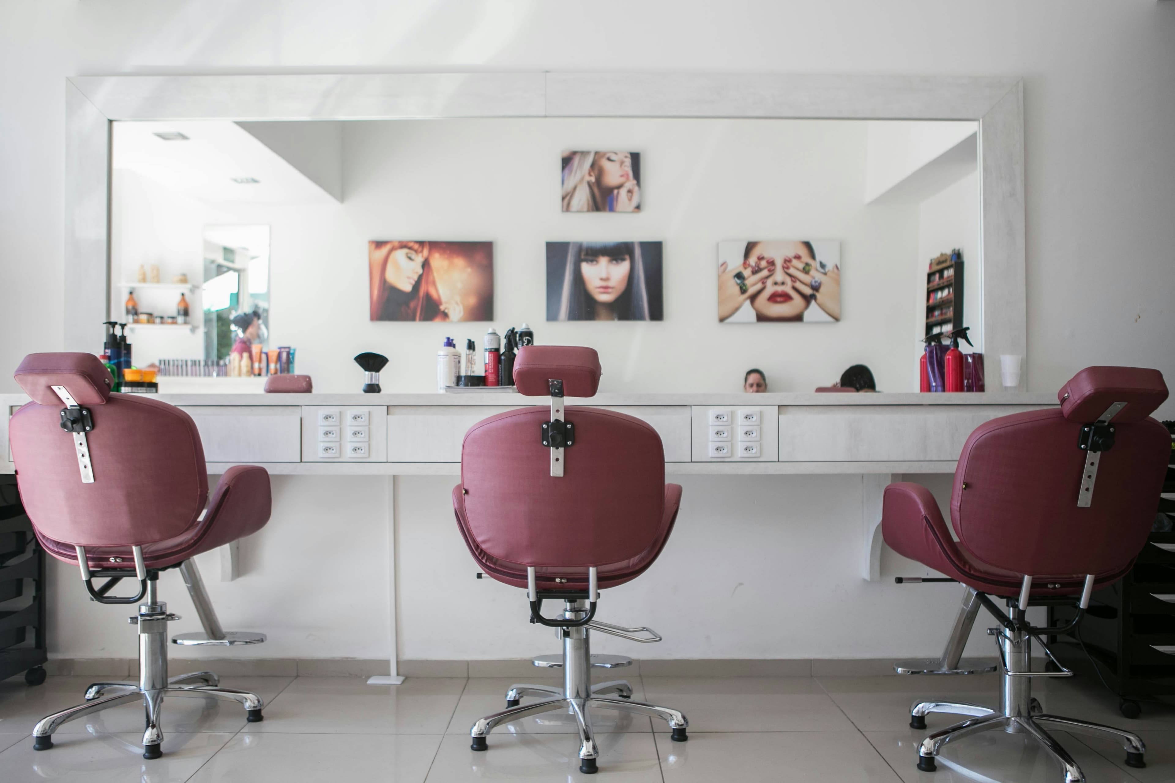 Hair colouring session in progress at a salon