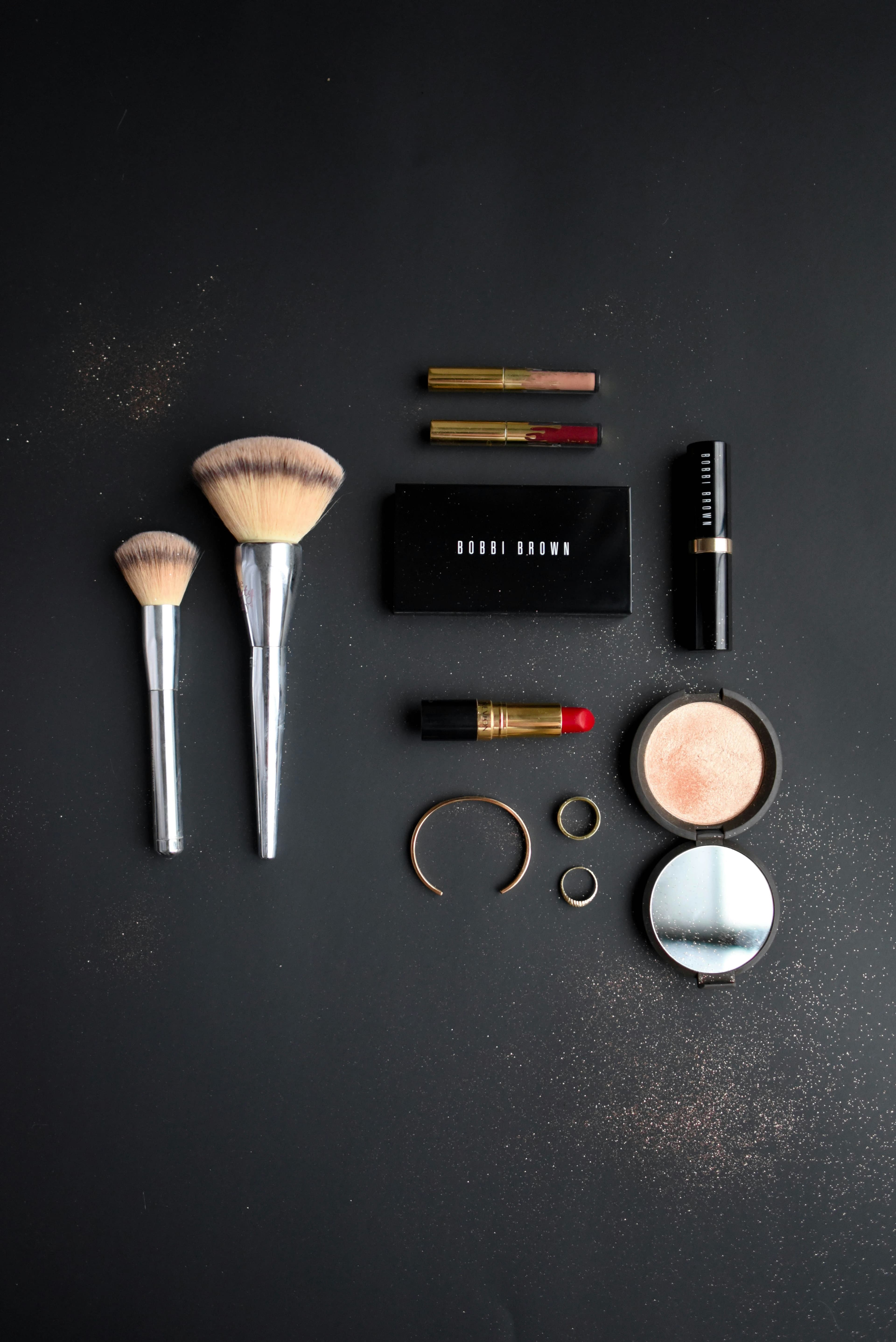 Close-up of hair scissors and styling tools